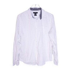 Structure Collection White Print Shirt Slim Fit L
